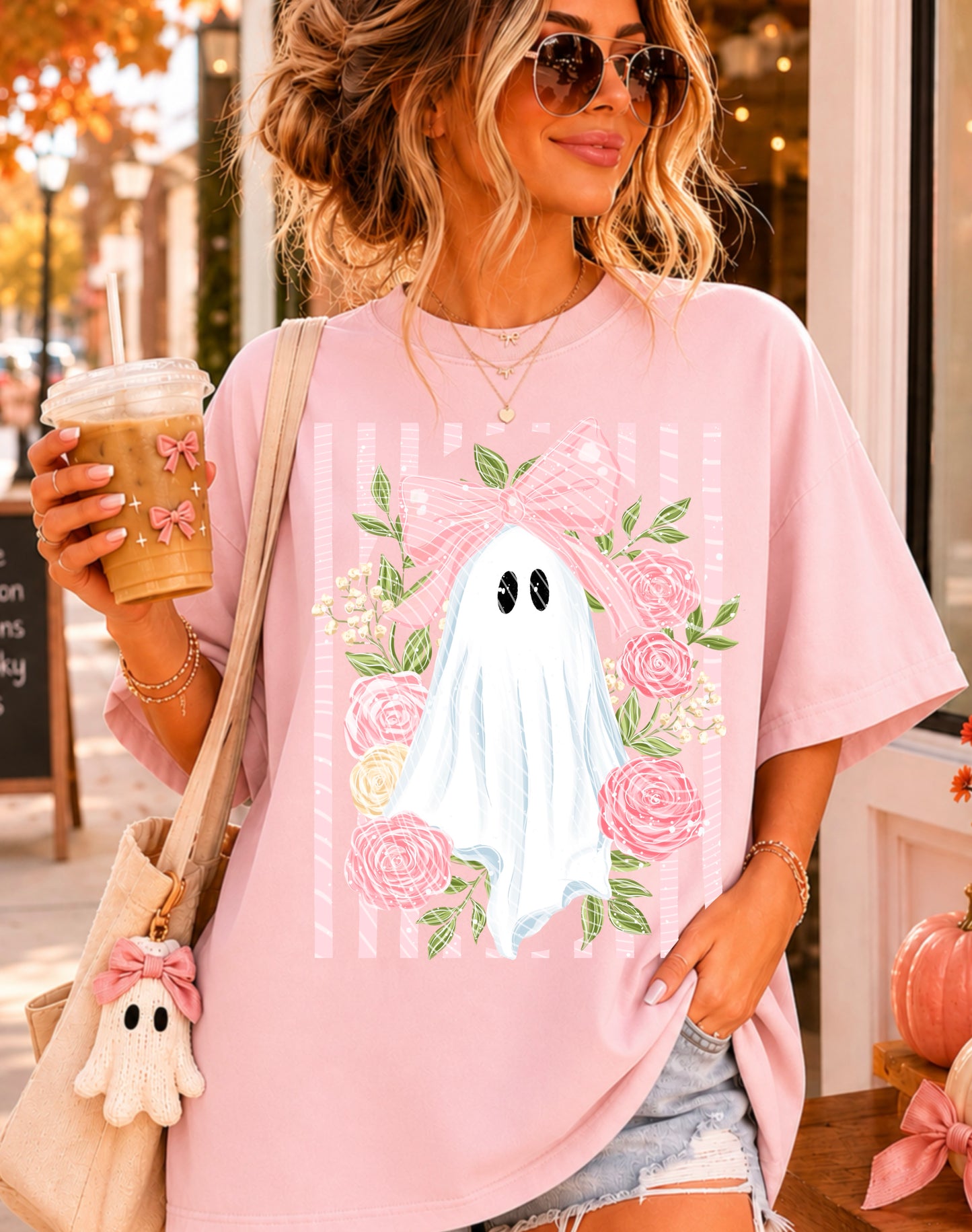 Floral Ghost DTF Print