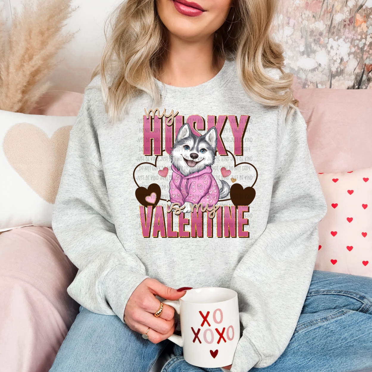 My Husky Is My Valentine DTF Print