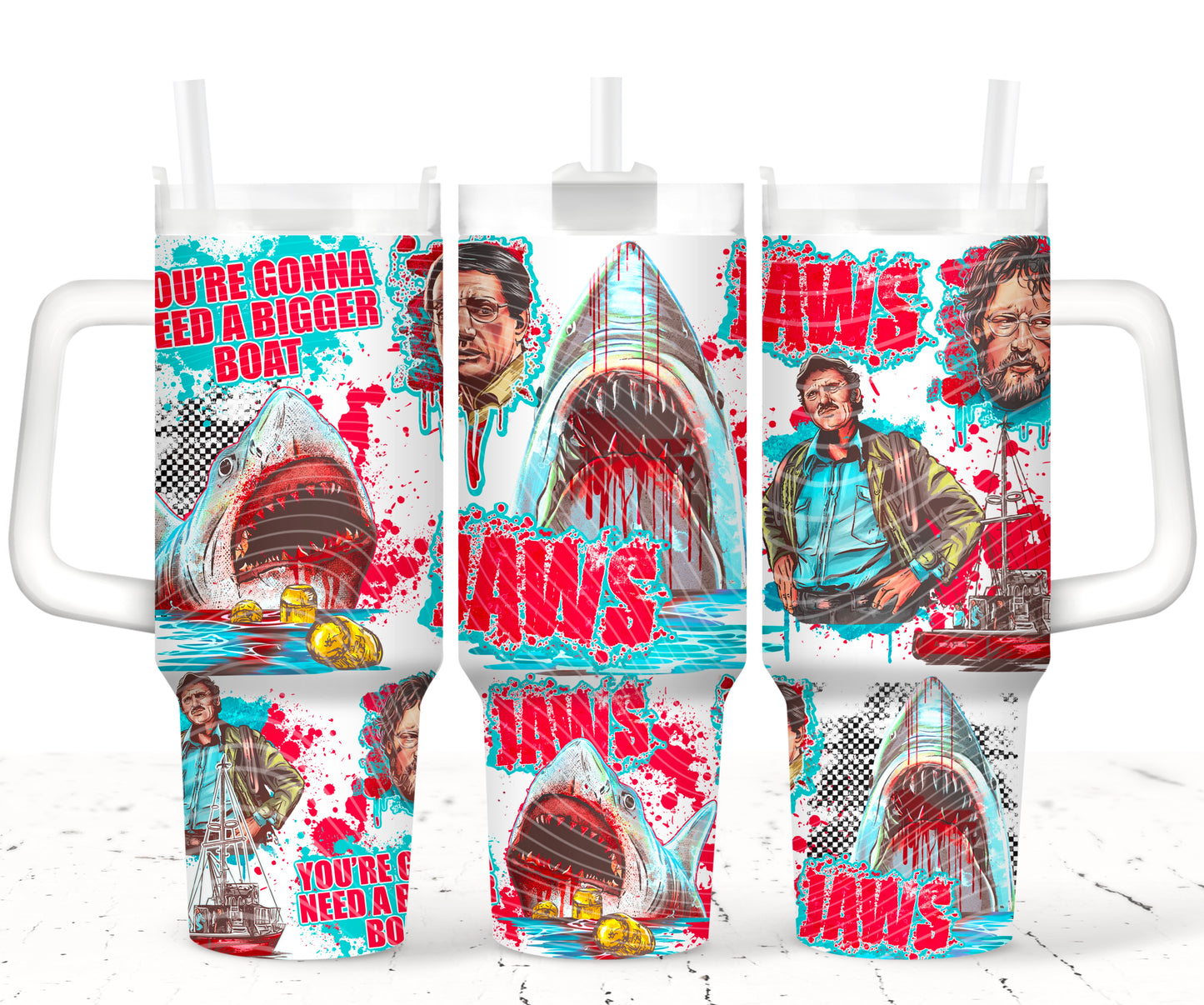Jaws 40 oz Tumbler Prints