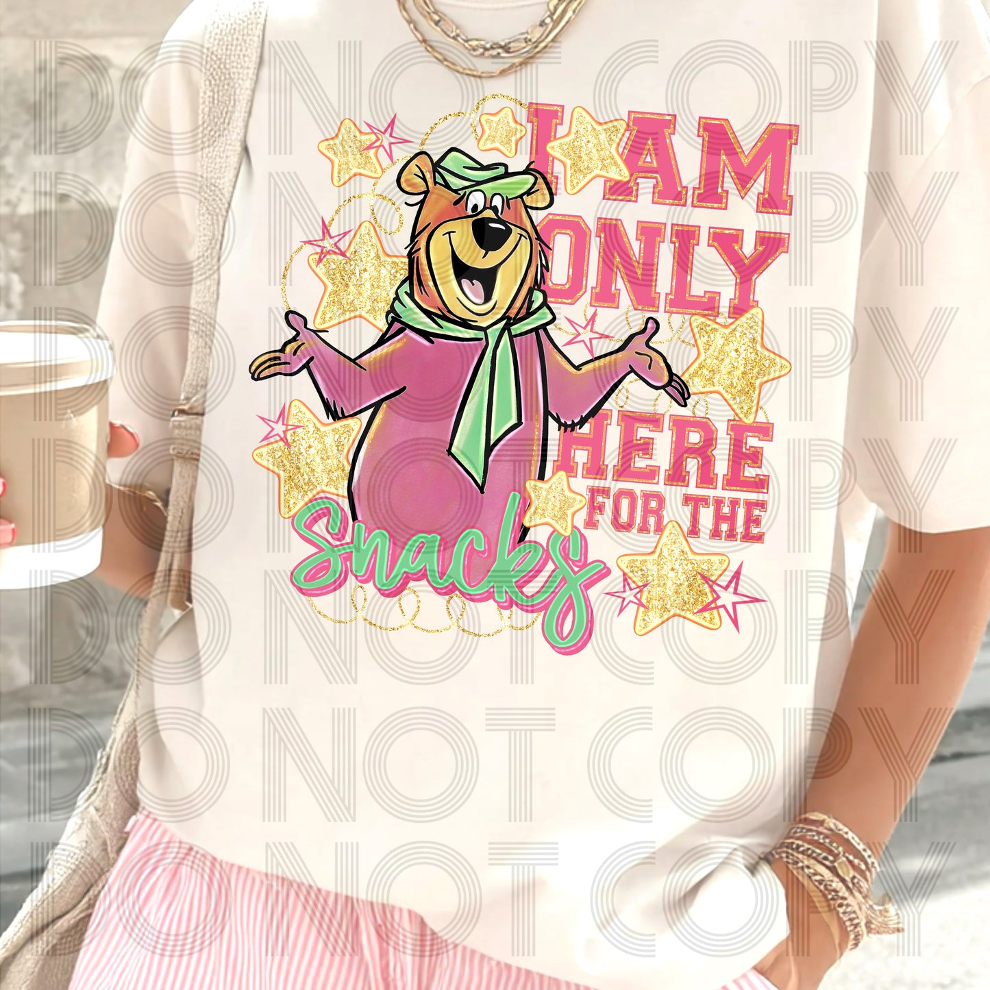 I Am Only Here For The Snacks DTF Print