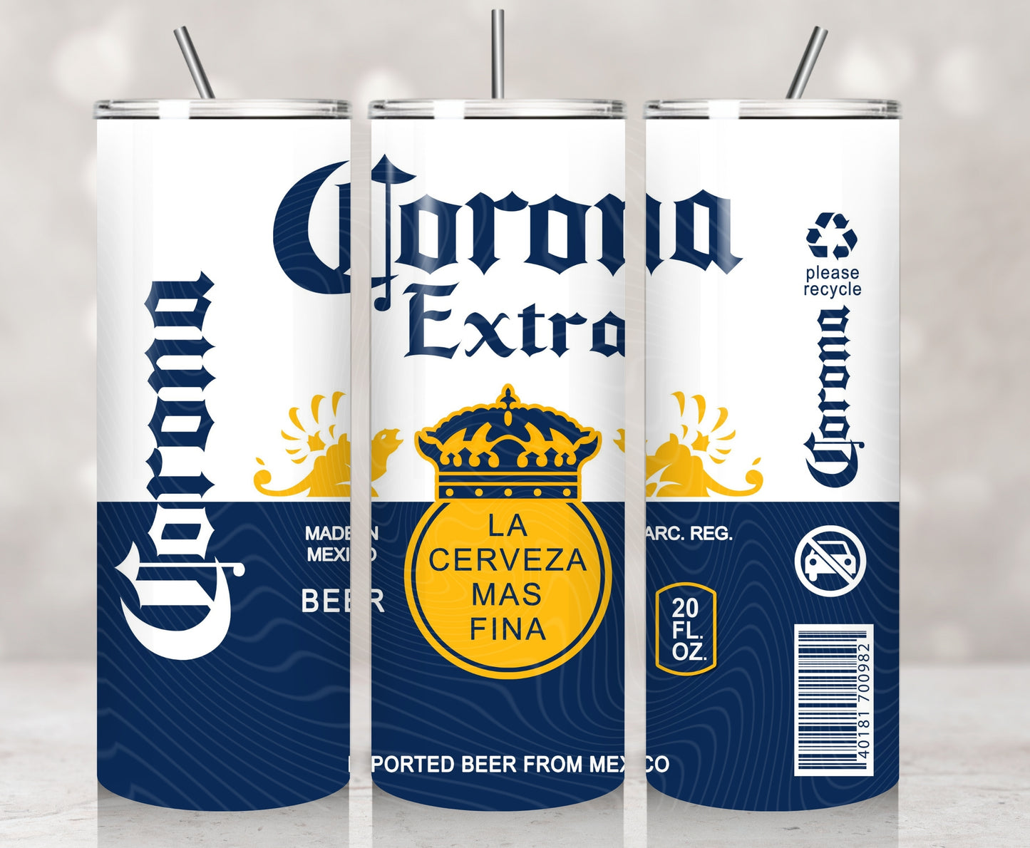 Corona Beer Style 3 Tumbler Wrap