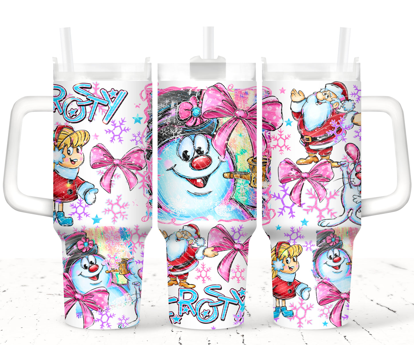 Christmas Frosty 40 oz Tumbler Print