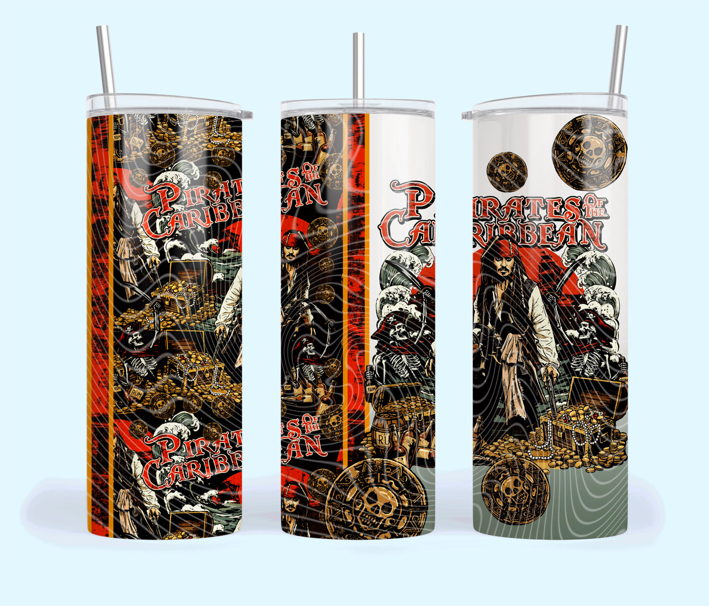 Pirate Theme Tumbler Wrap