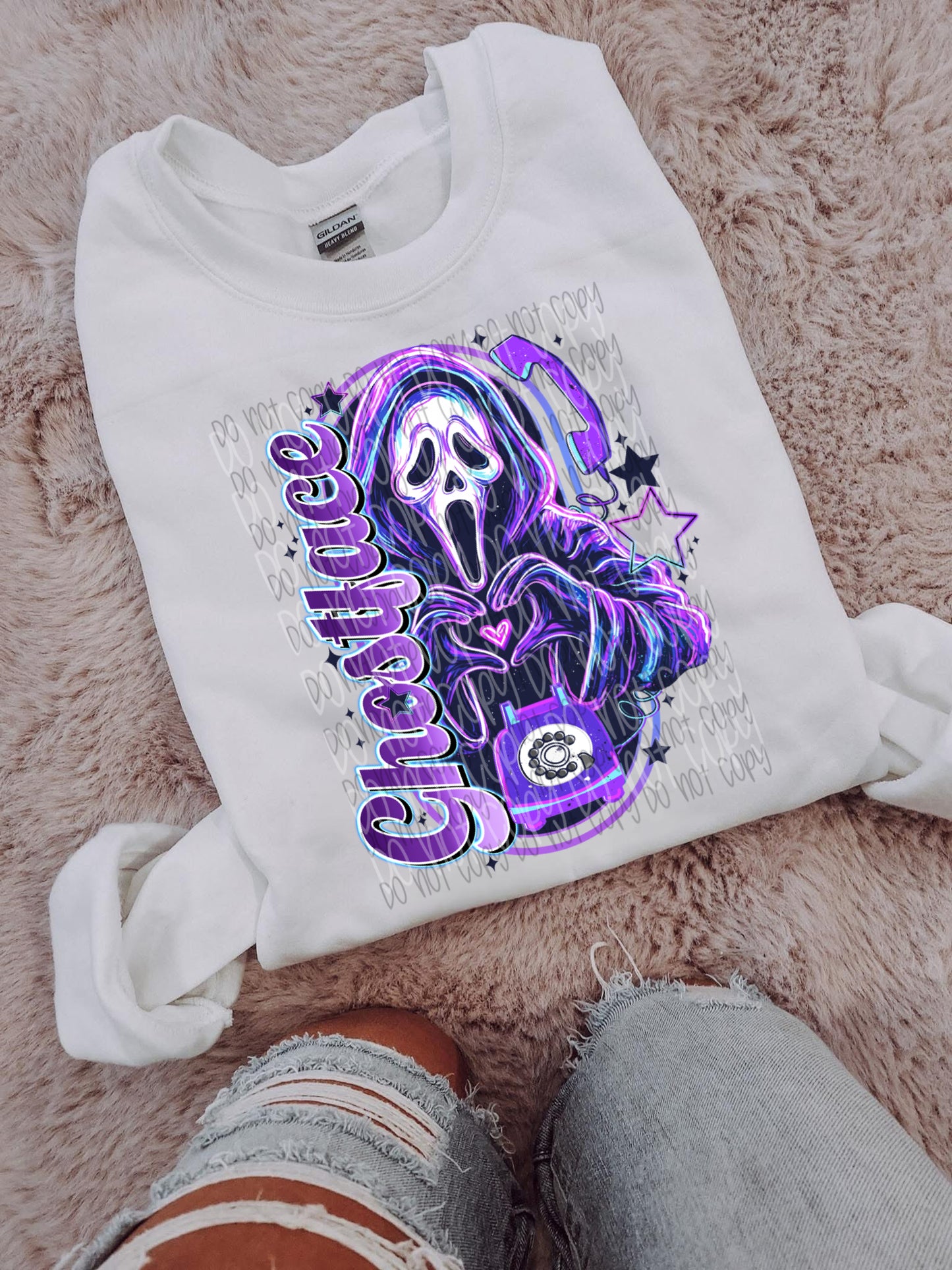 Heart Hands Ghostface DTF Prints