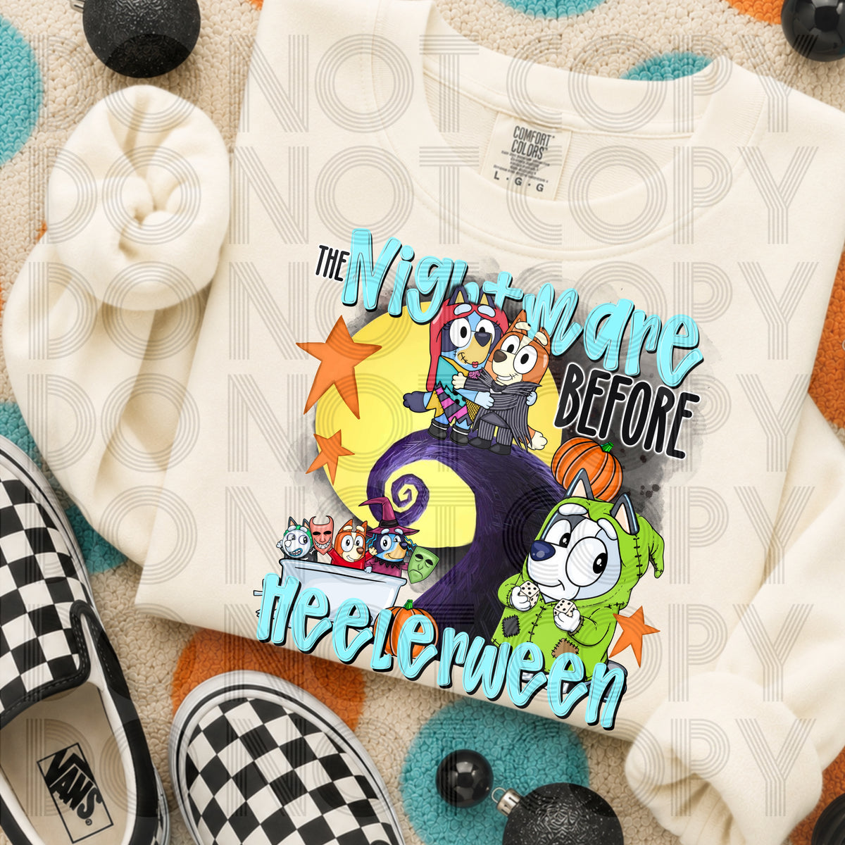 The Nightmare Before Heelerween DTF Print