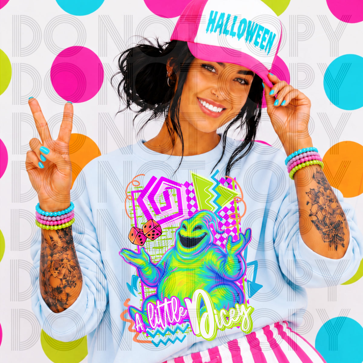 Retro A Little Dicey DTF Print
