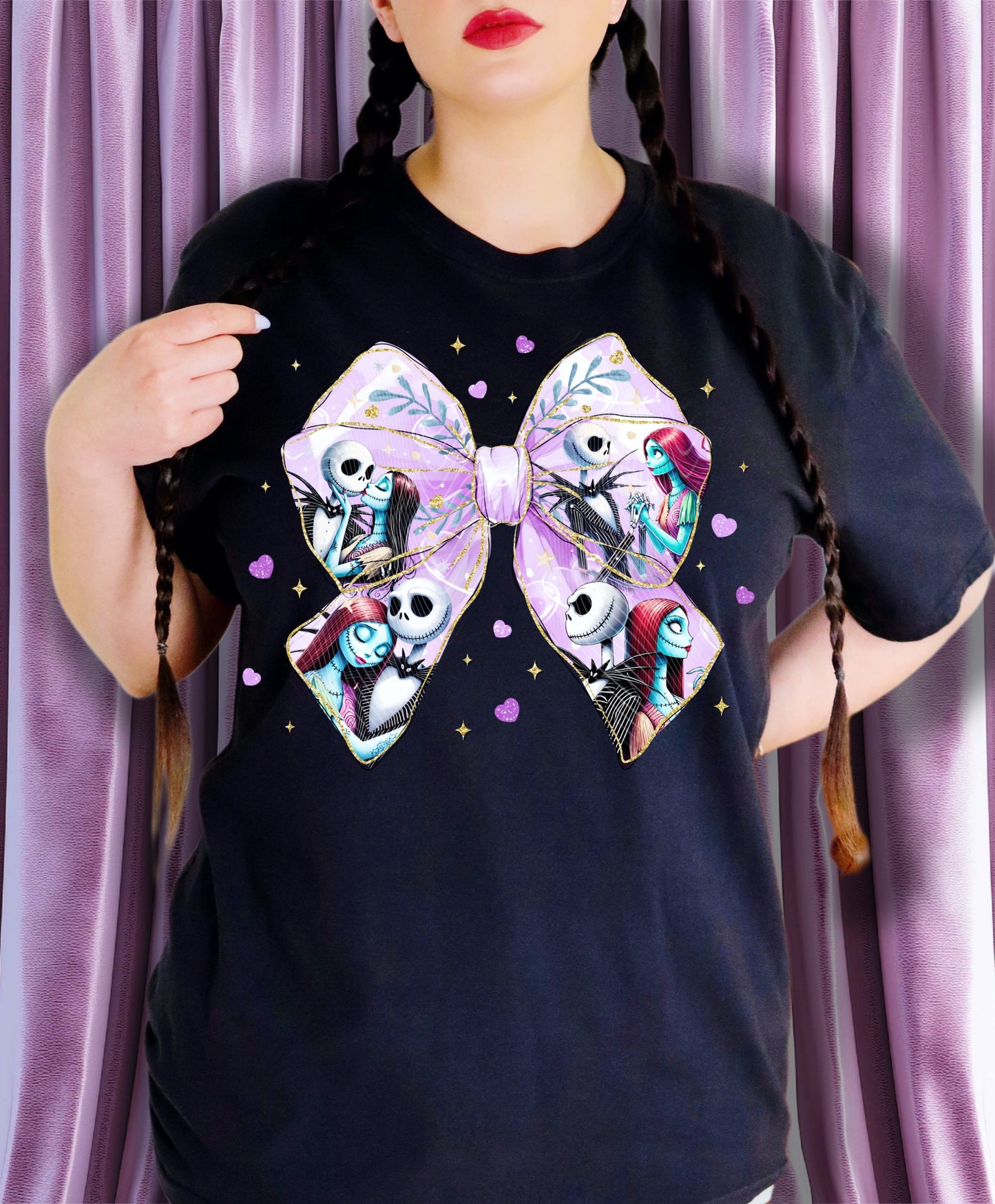 NBC Purple Valentine Bow DTF Prints