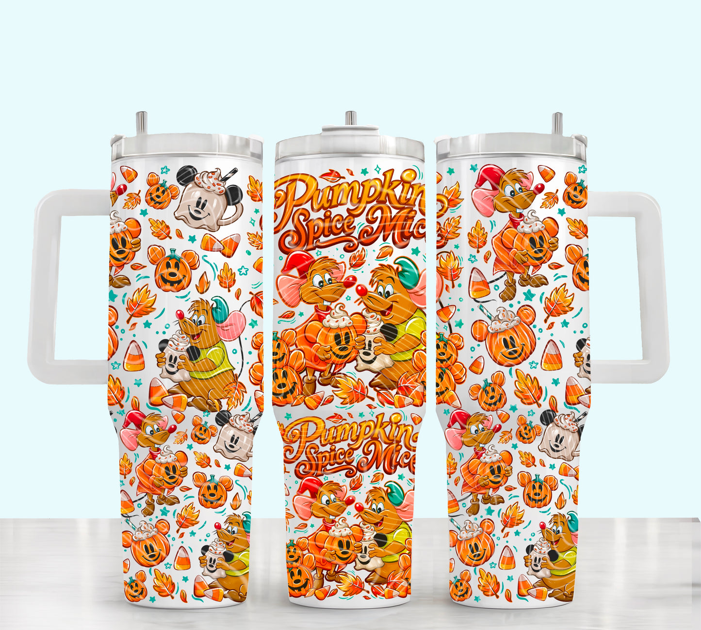Pumpkin Spice Mice 40 oz Tumbler Print