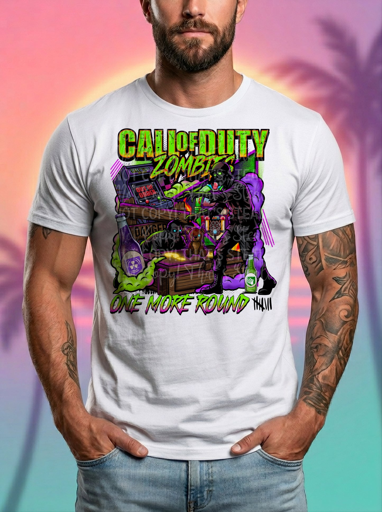 COD Zombies One More Round DTF Print