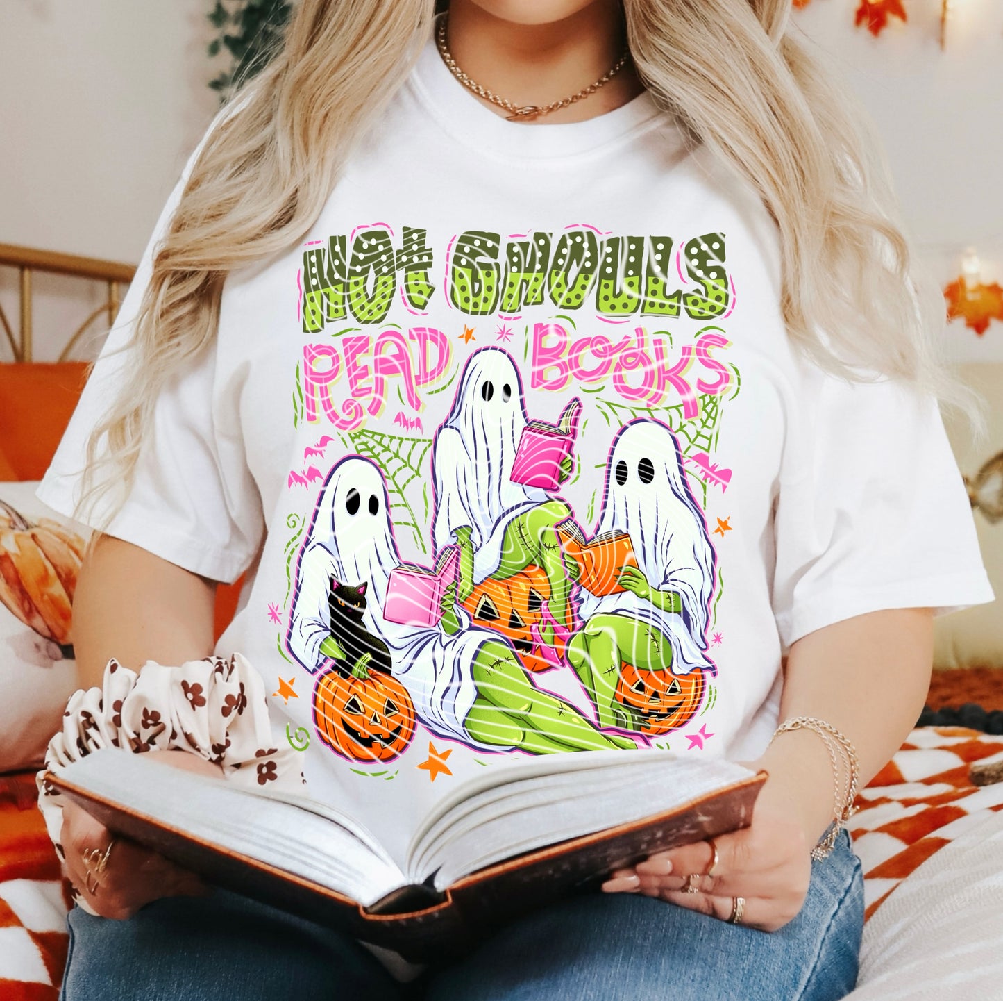 Hot Ghouls Read Books (Double Sleeve) DTF Prints