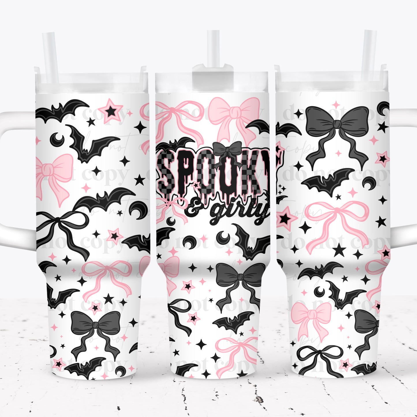 Spooky & Girly 40 oz Tumbler Prints