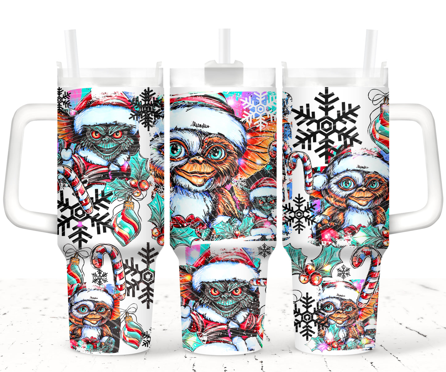 Christmas Gizmo Selfie 40 oz Tumbler Print