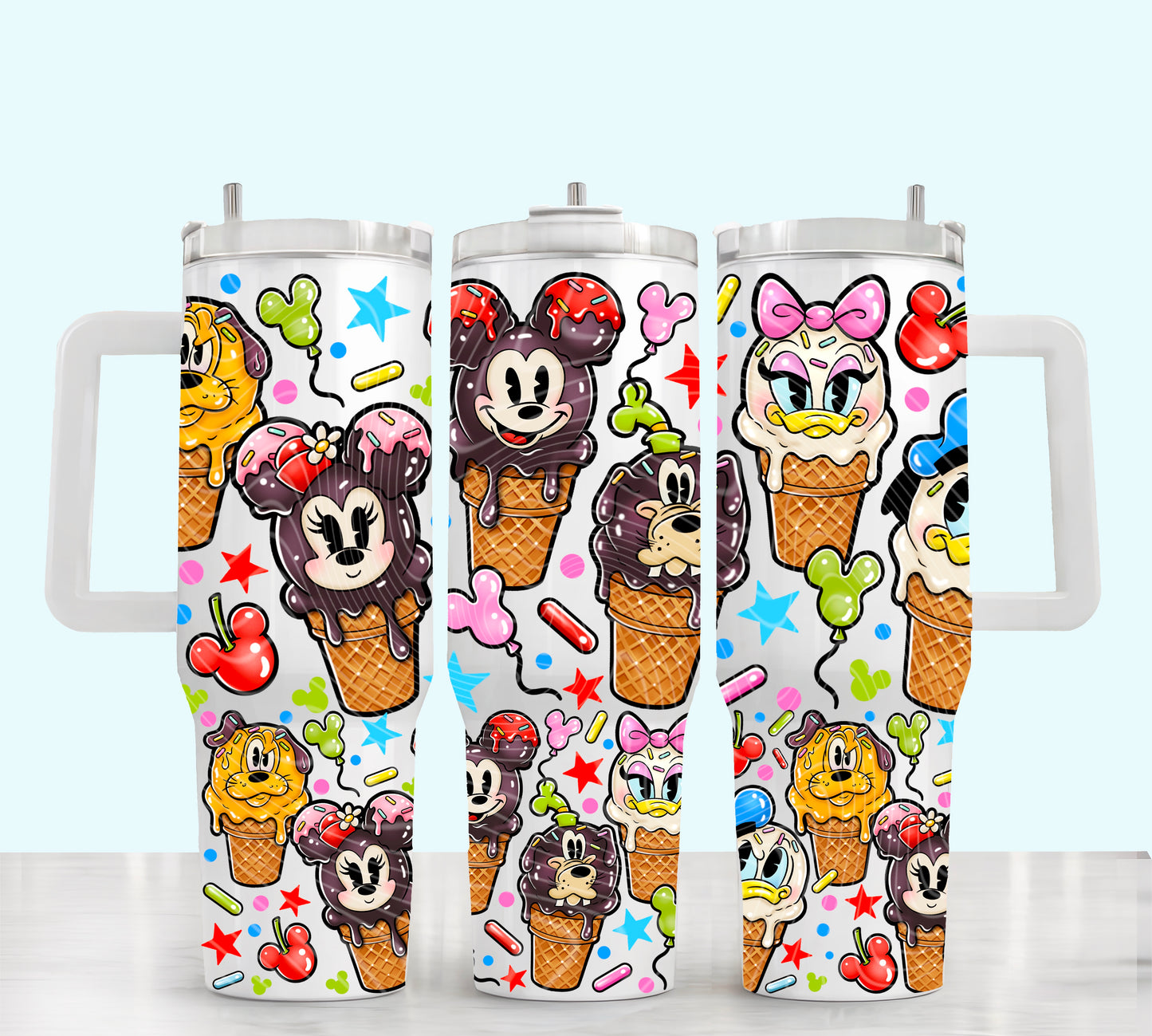 Mouse & Friends Ice Cream 40 oz Tumbler Prints