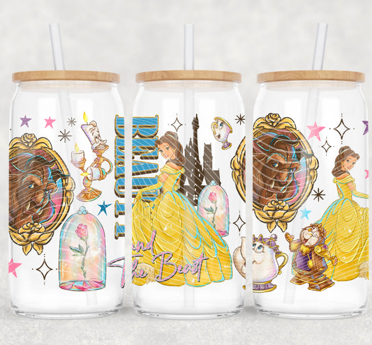 Beauty & B 16 oz Glass Can Wraps