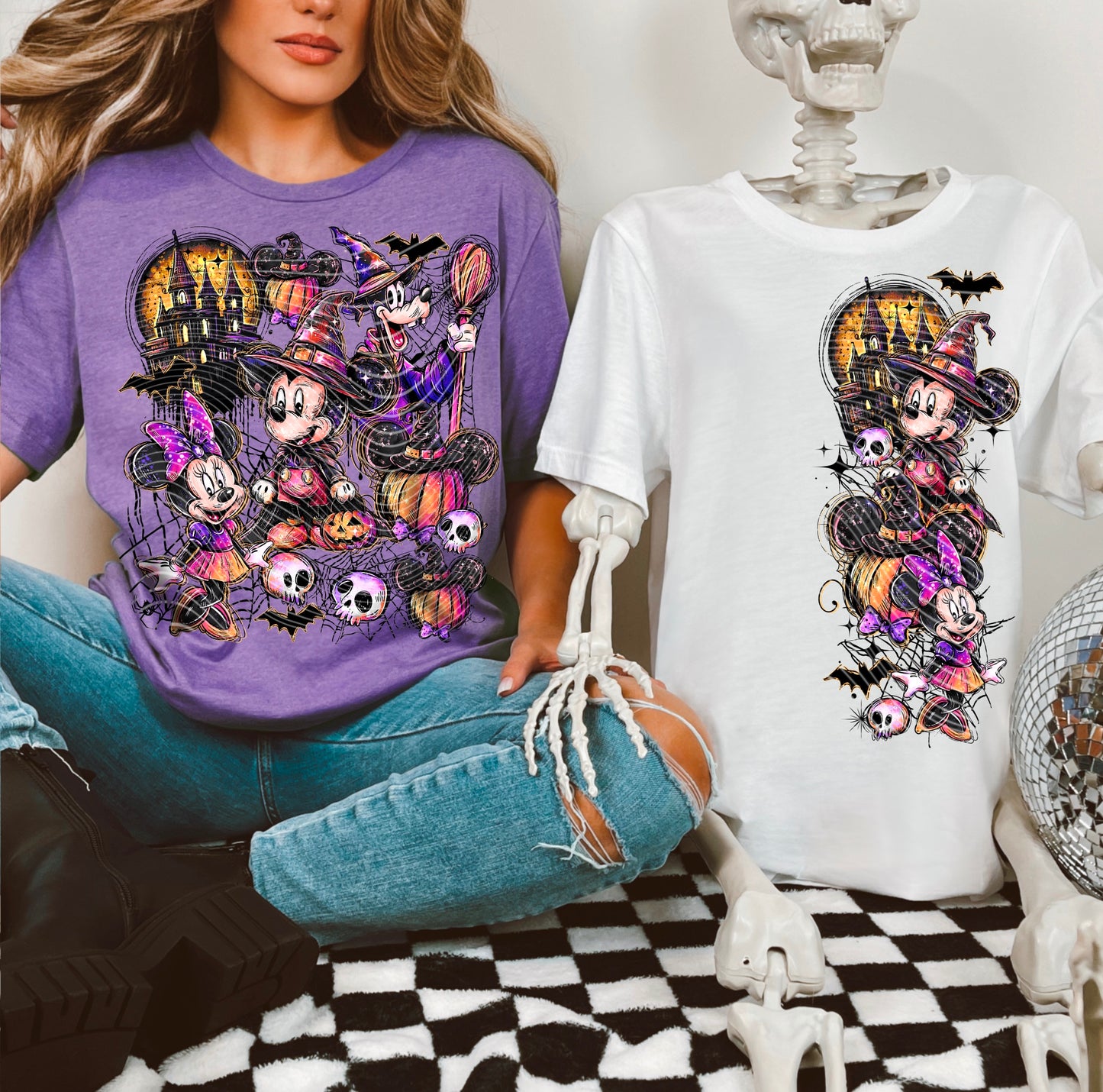 Halloween Mouse Friends DTF Prints