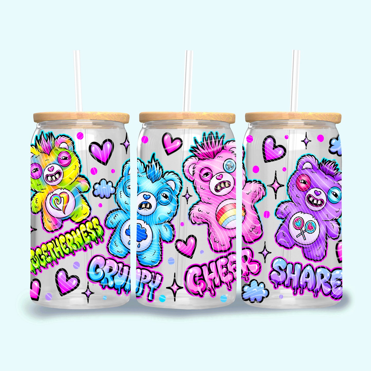 Fuggler Bears 16 oz Glass Wrap