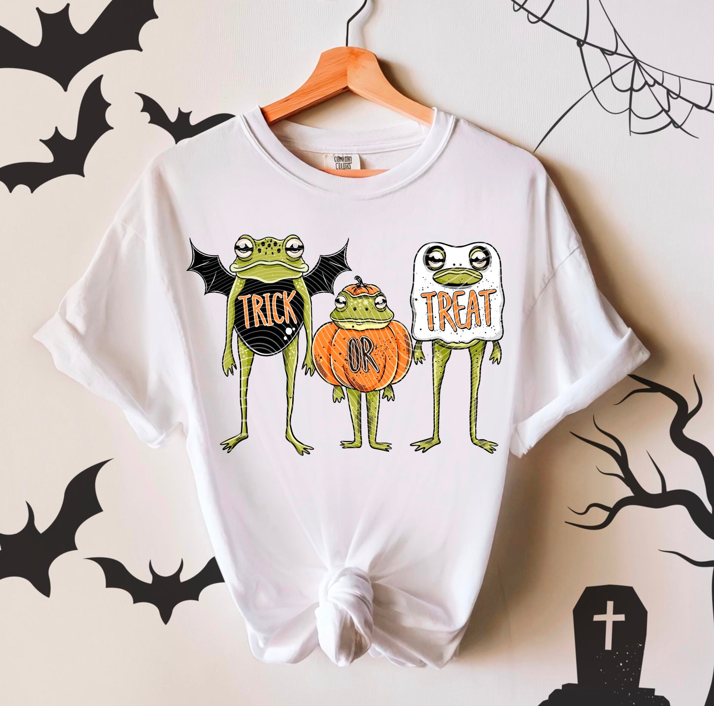 Trick Or Treat Frogs DTF Prints