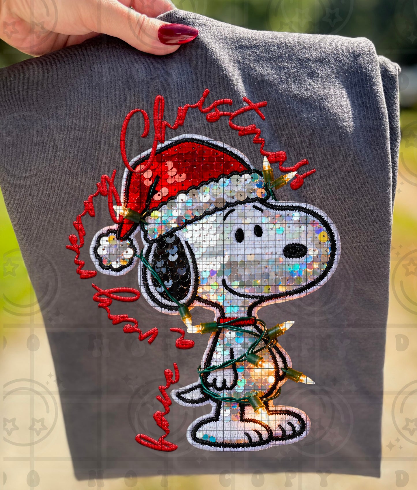 Have A Very Merry Christmas (Faux Sequin Embroidery) DTF Prints