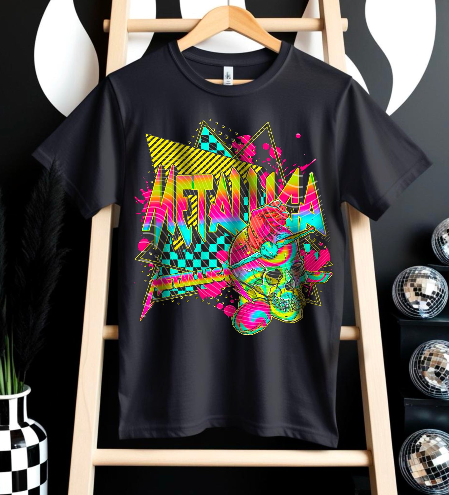 Metallica Neon DTF Prints