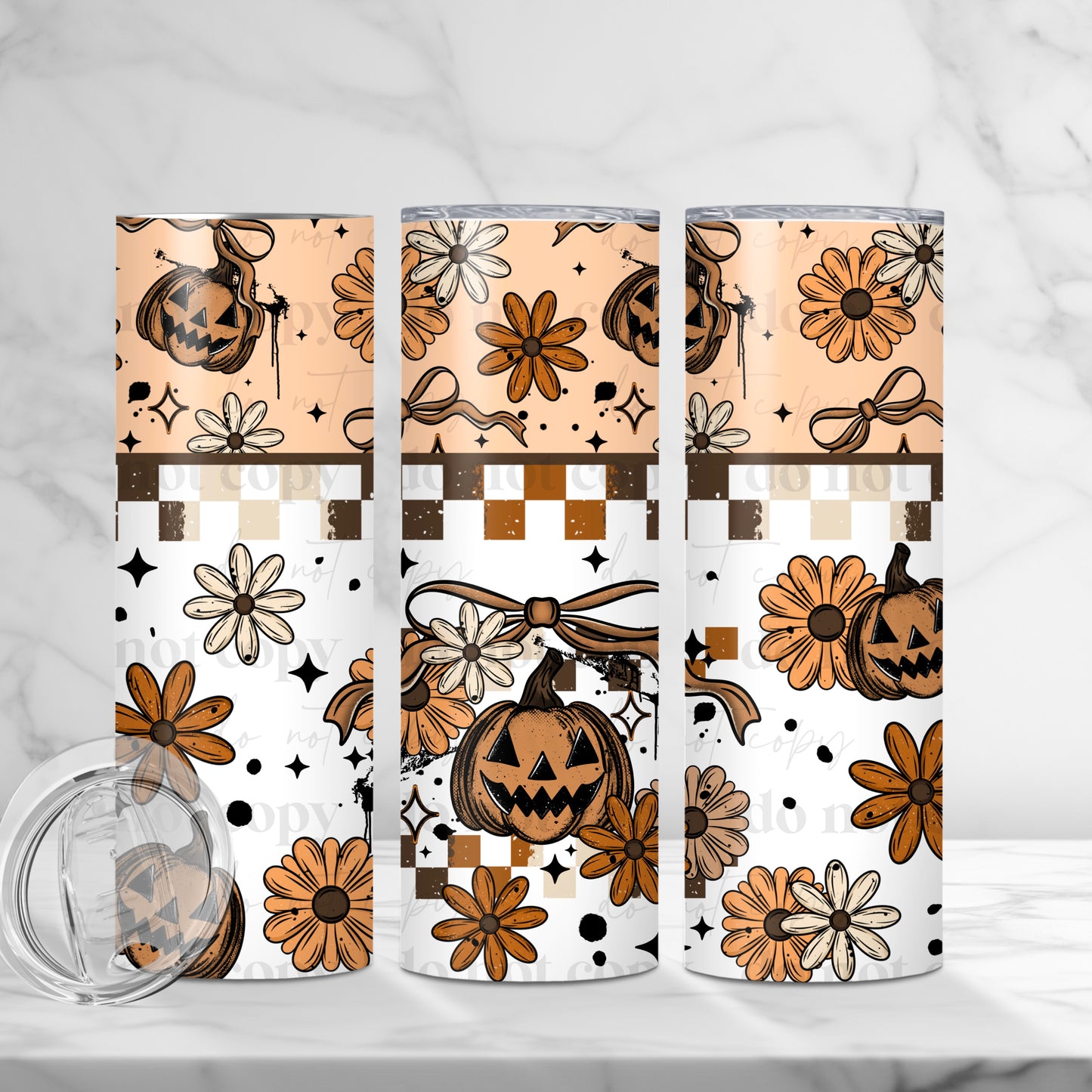 Pumpkin Florals Tumbler Wrap