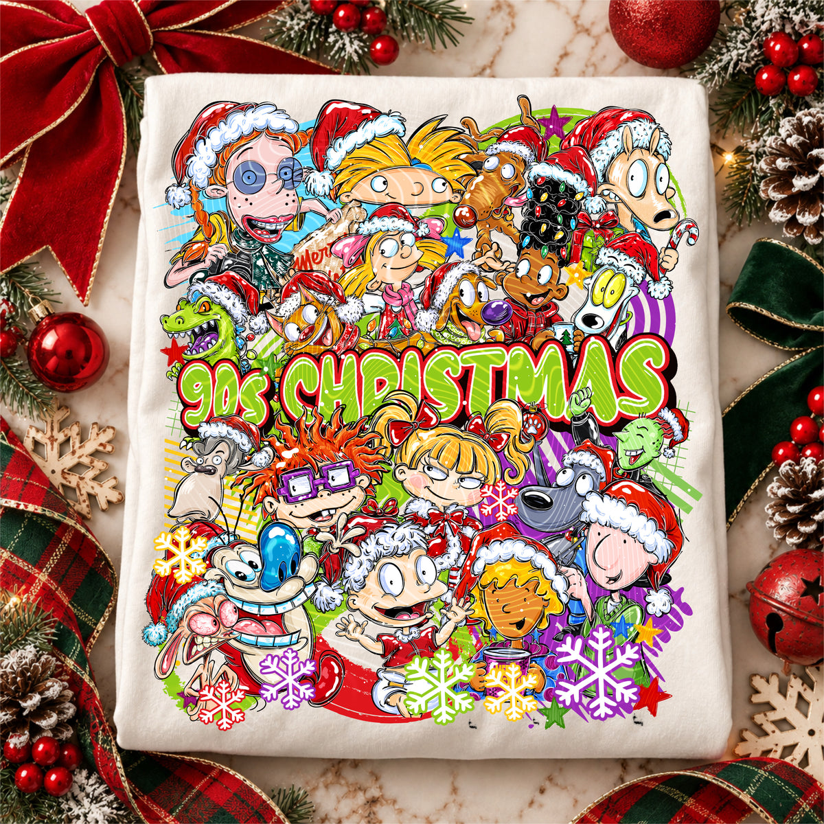 90’s Christmas Collage DTF Print