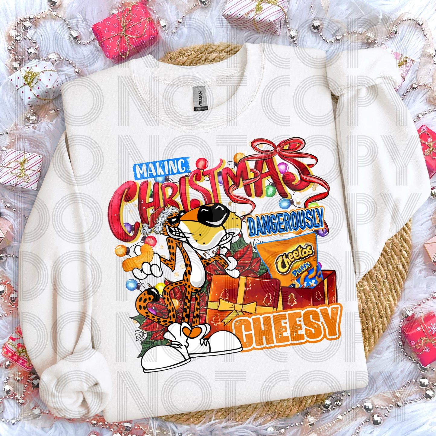 Making Christmas Dangerously Cheesy DTF Prints