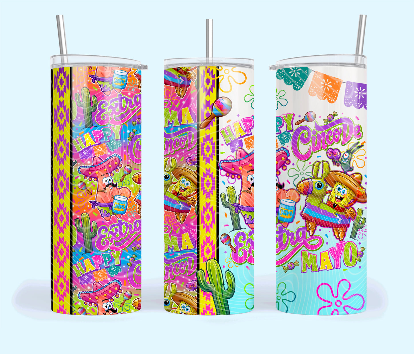 Happy Cinco De Extra Mayo Tumbler Wrap