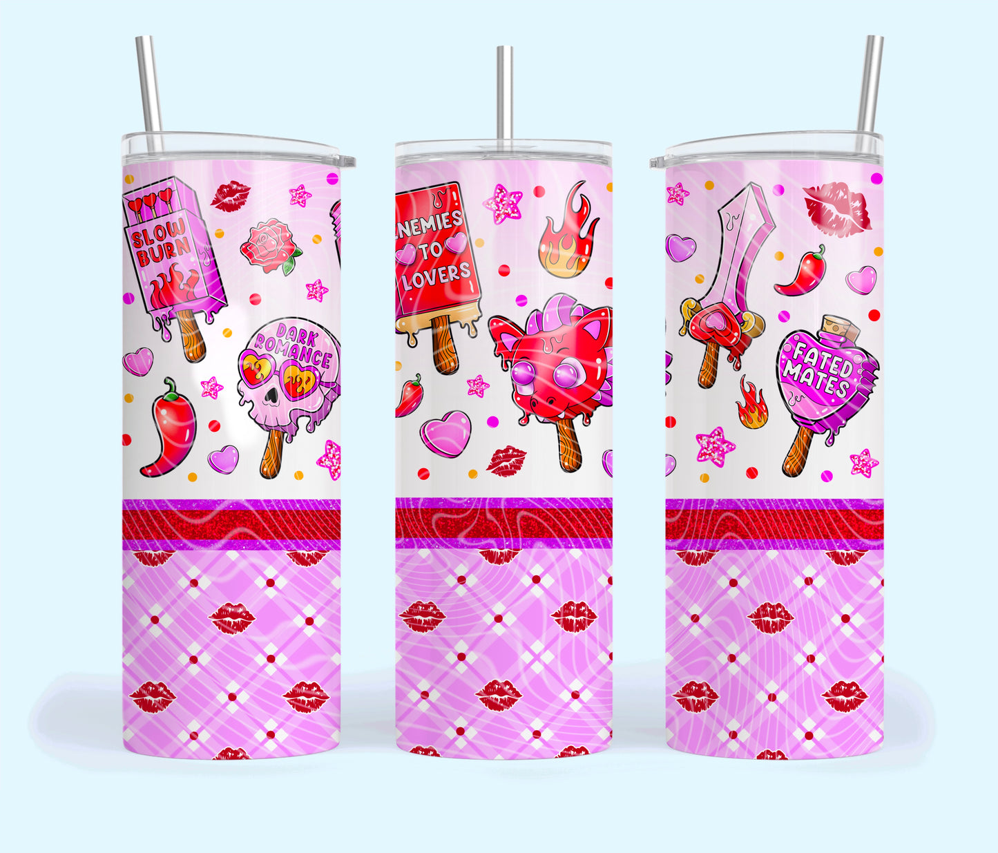 Ice Cream Book Lover Tumbler Wrap