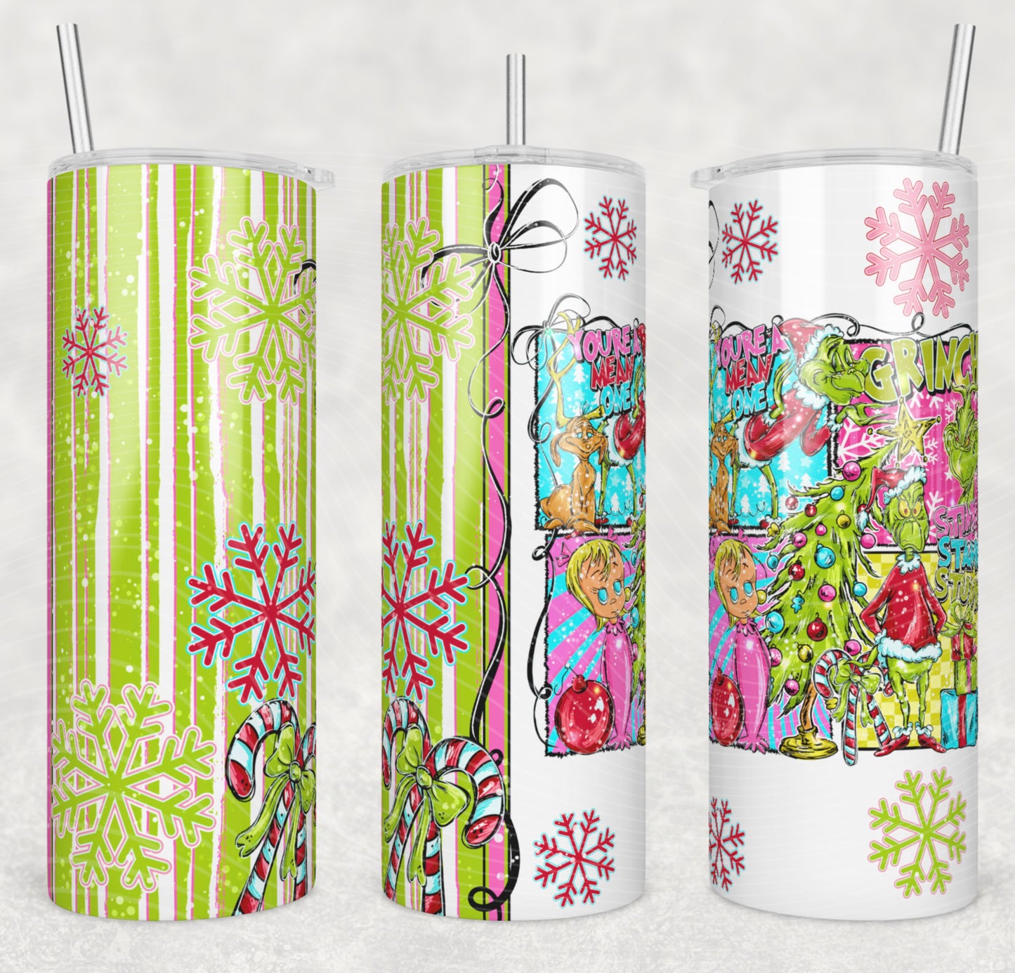 Christmas Stink Stank Grinch Tumbler Wrap