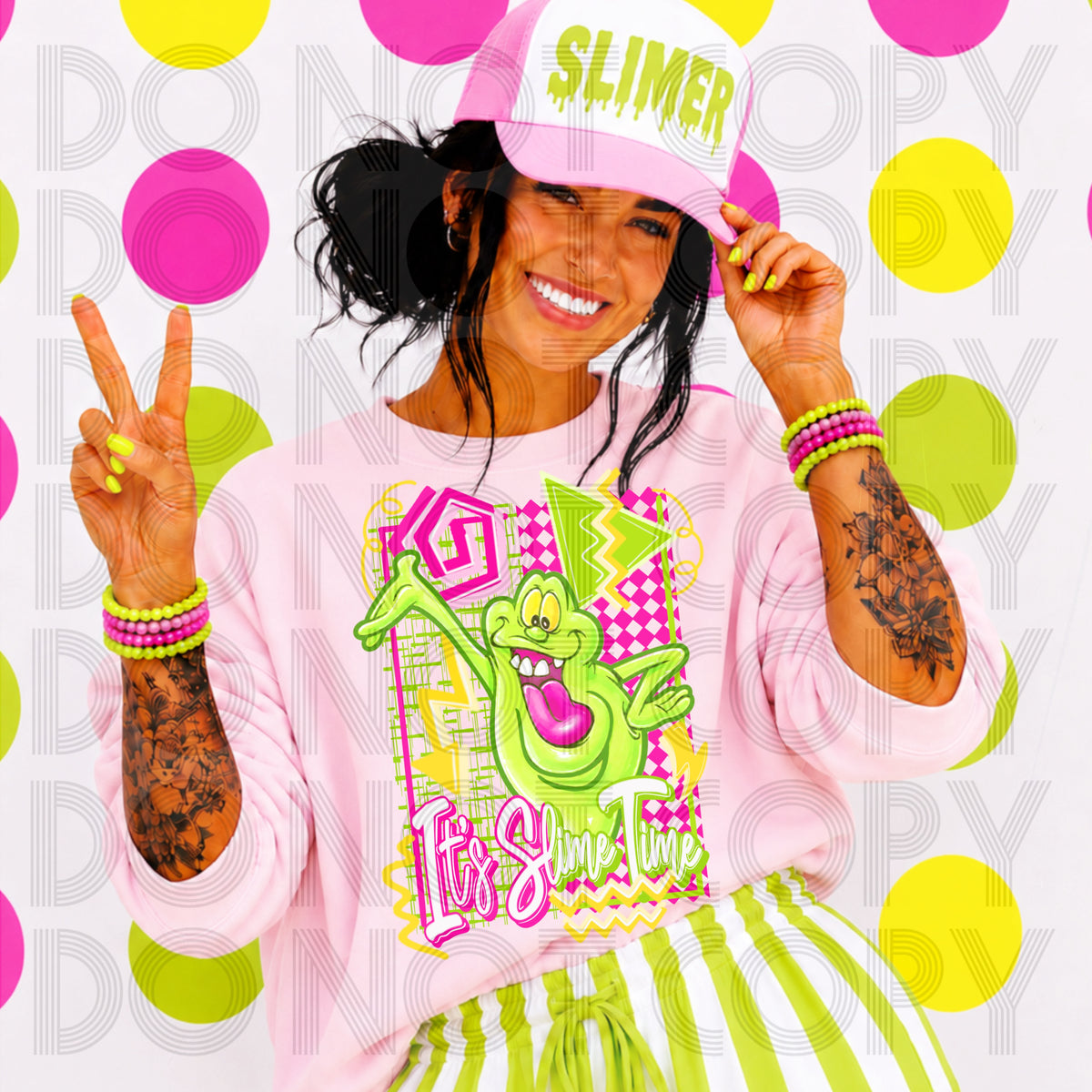 Retro It’s Slime Time DTF Print