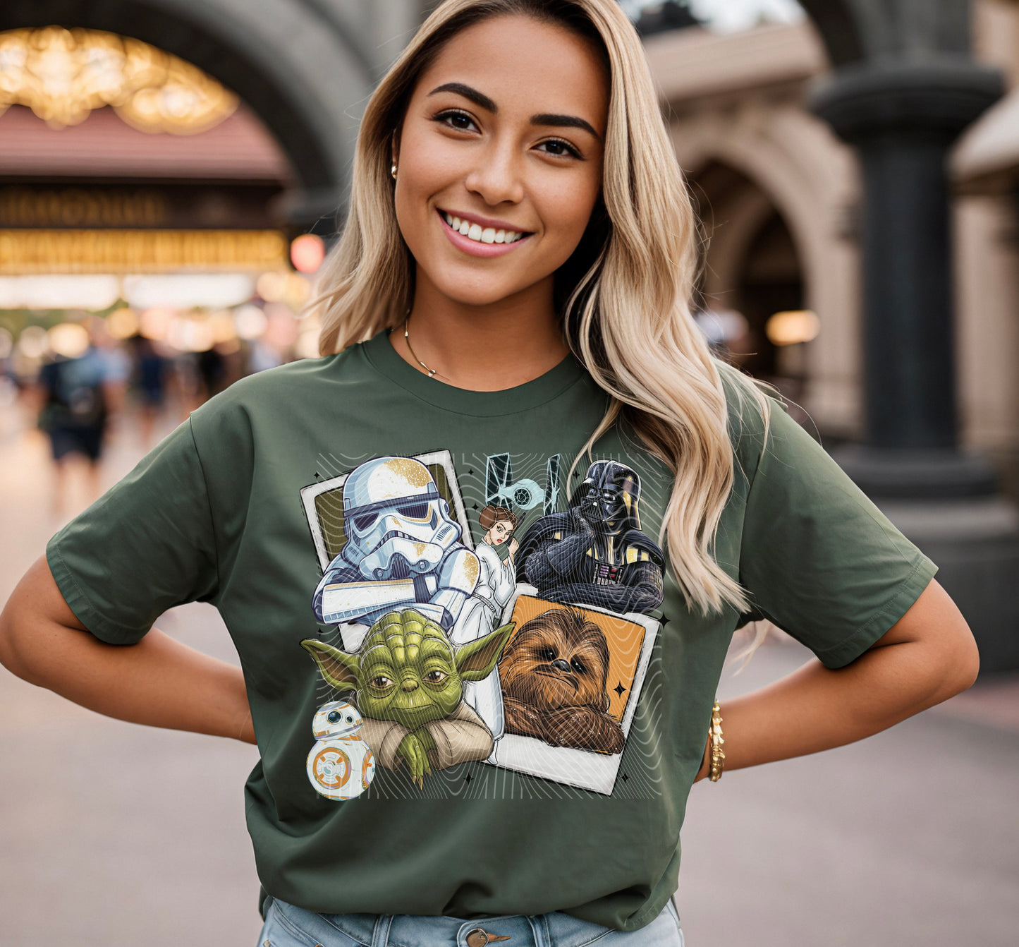 Polaroid Style Space Wars DTF Print
