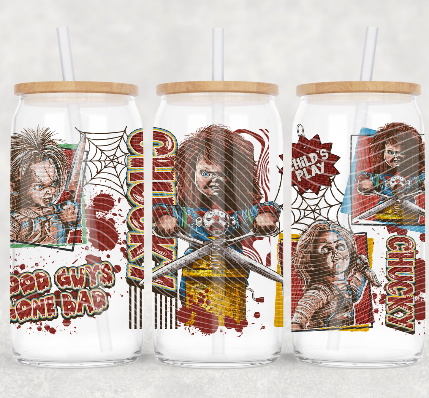 Good Guys Gone Bad 16 oz Glass Can Wraps