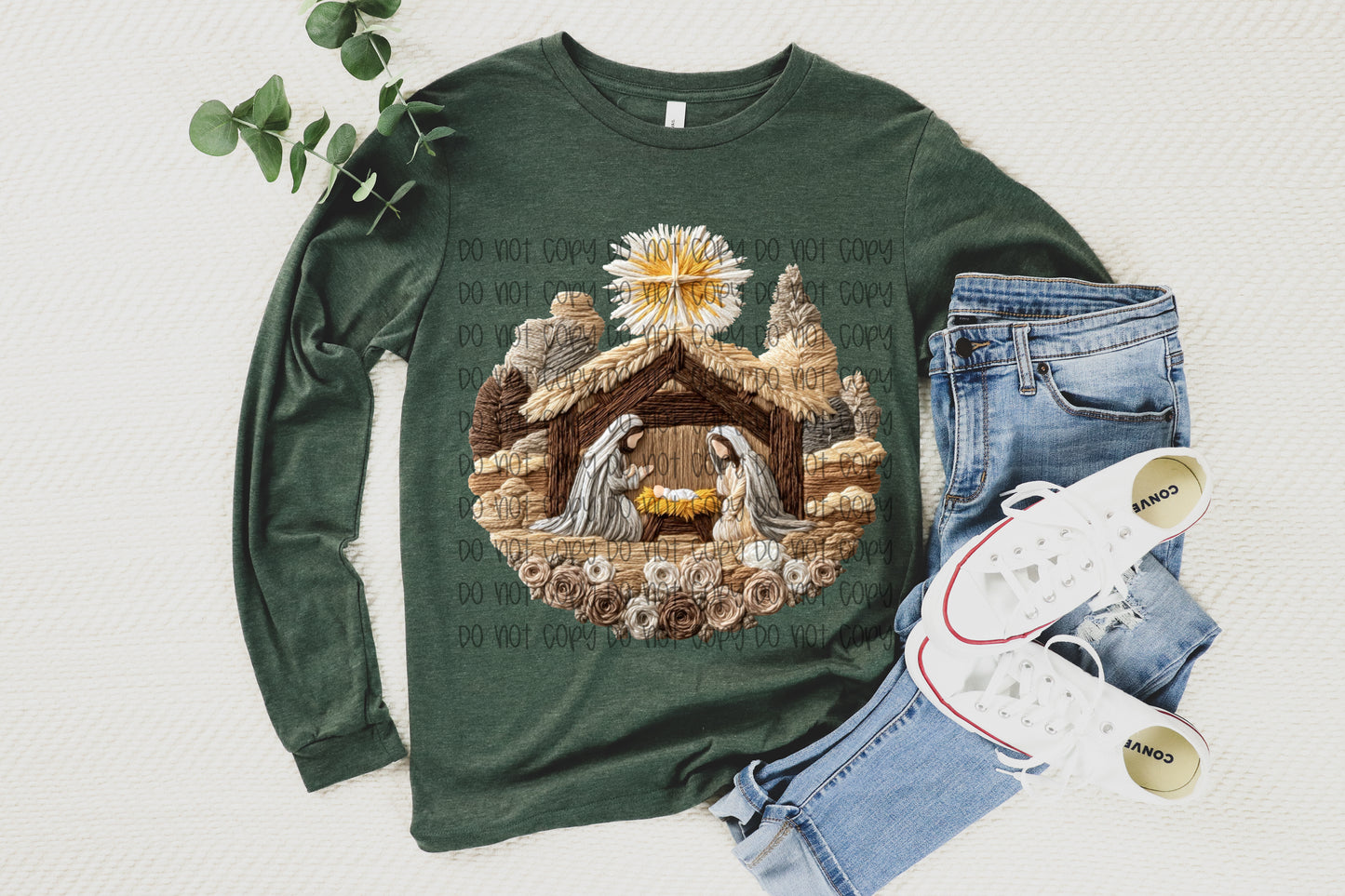 Nativity Faux Yarn DTF Print