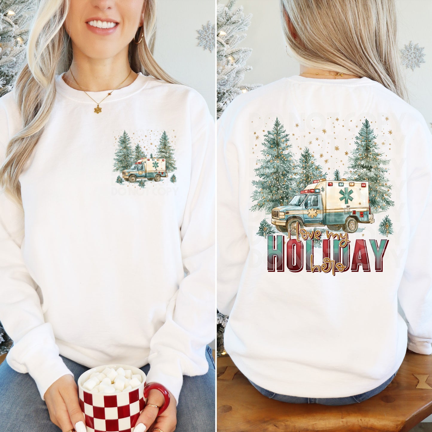 I Love My Holiday Hero EMT Style DTF Print