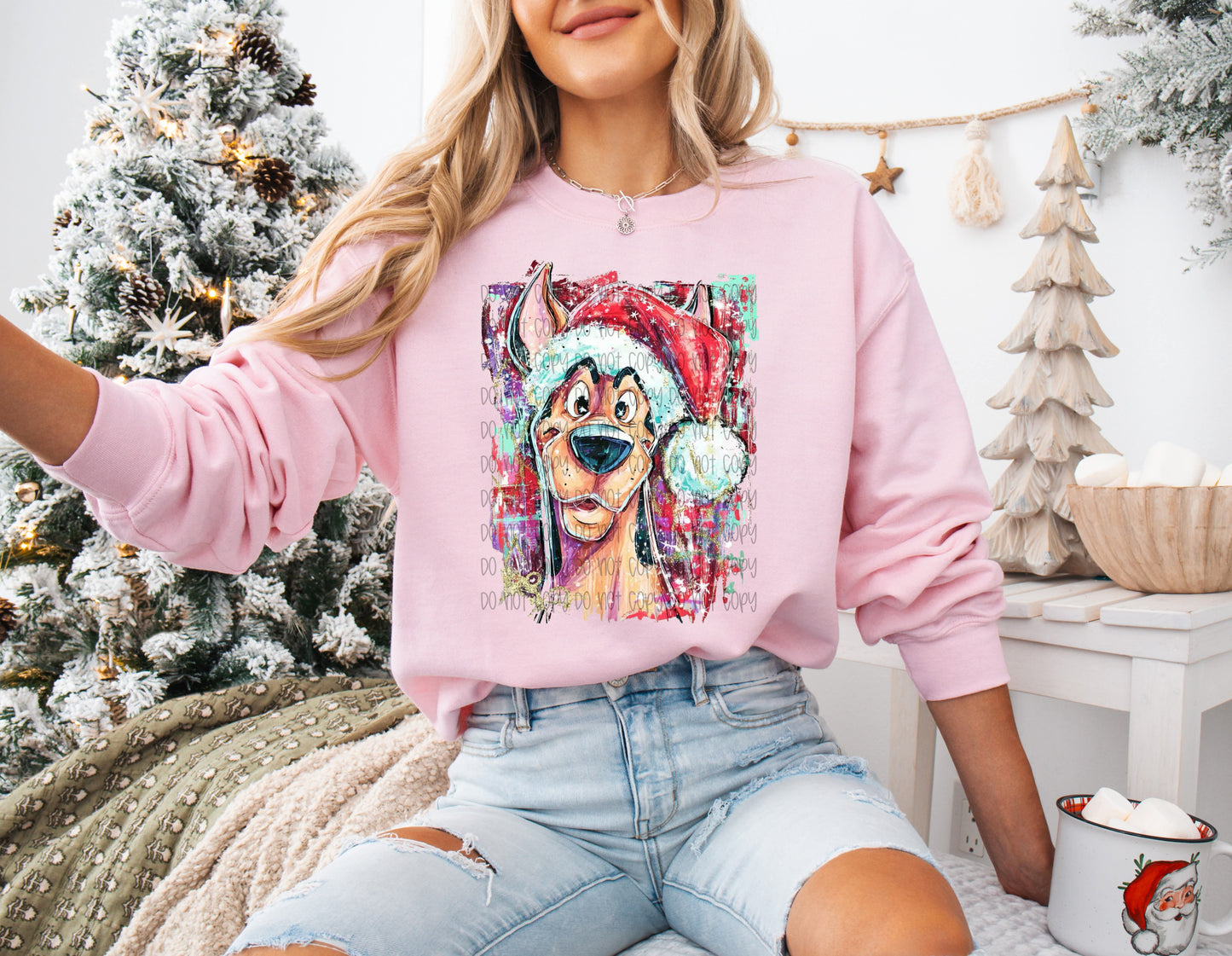 Christmas Scooby DTF Print