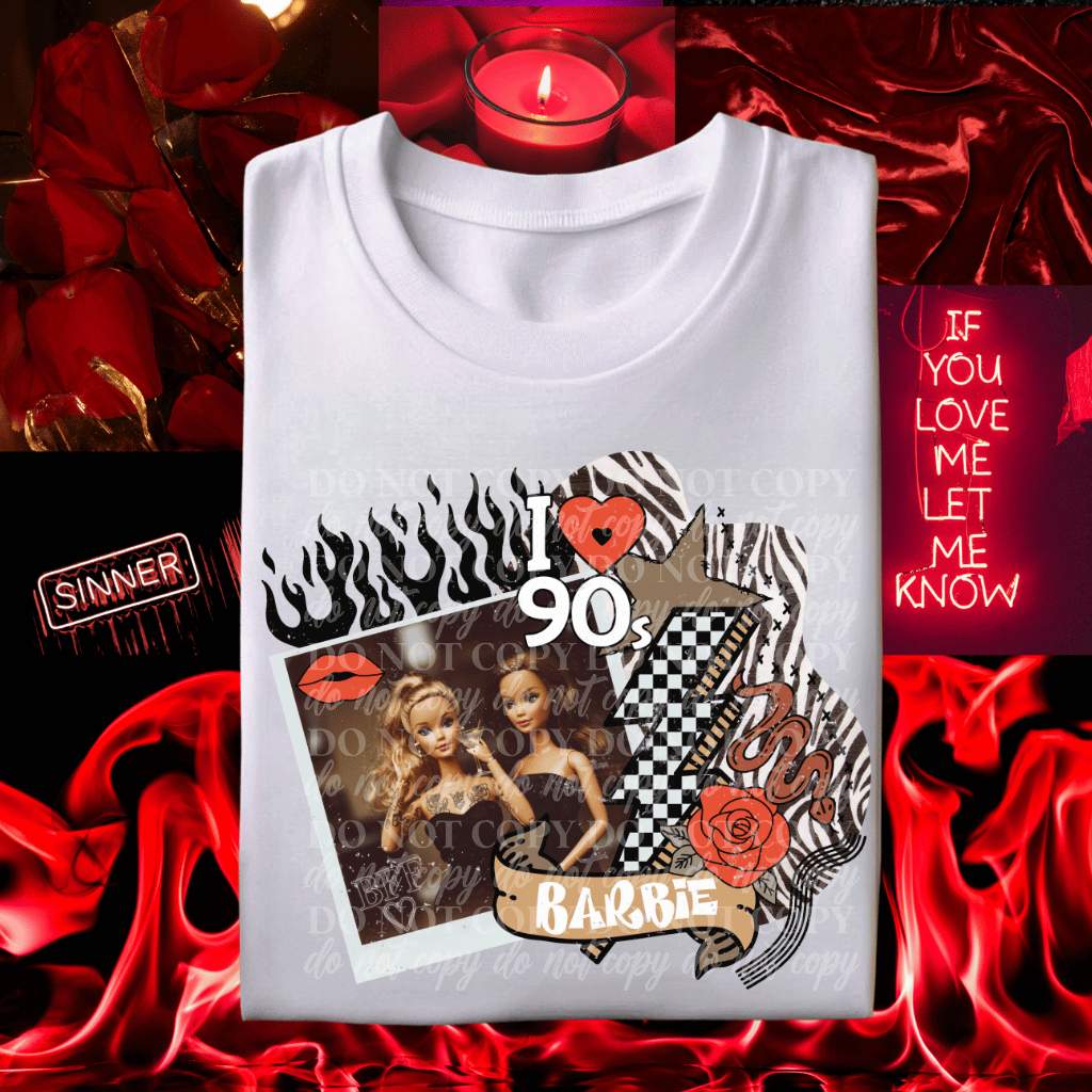 I Love 90s B Arbie DTF Print
