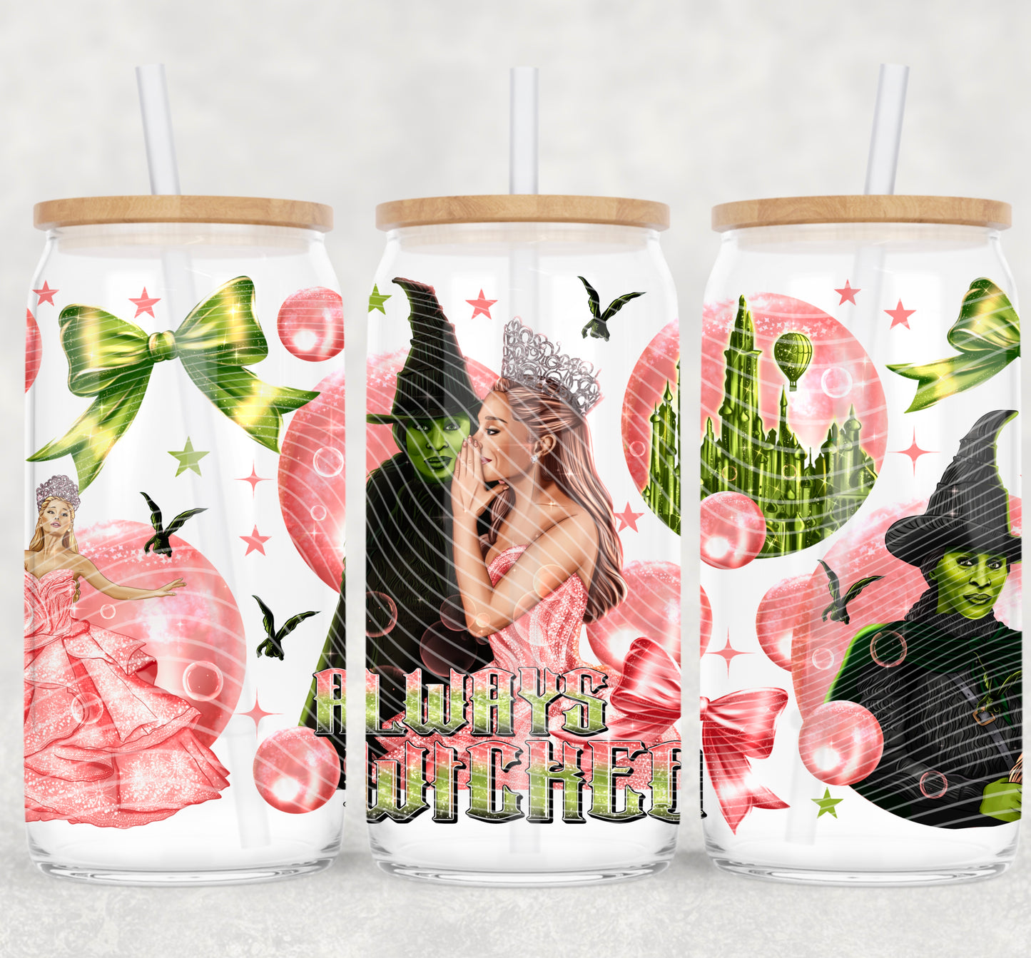 Always Wicked 16 oz Glass Can Wrap