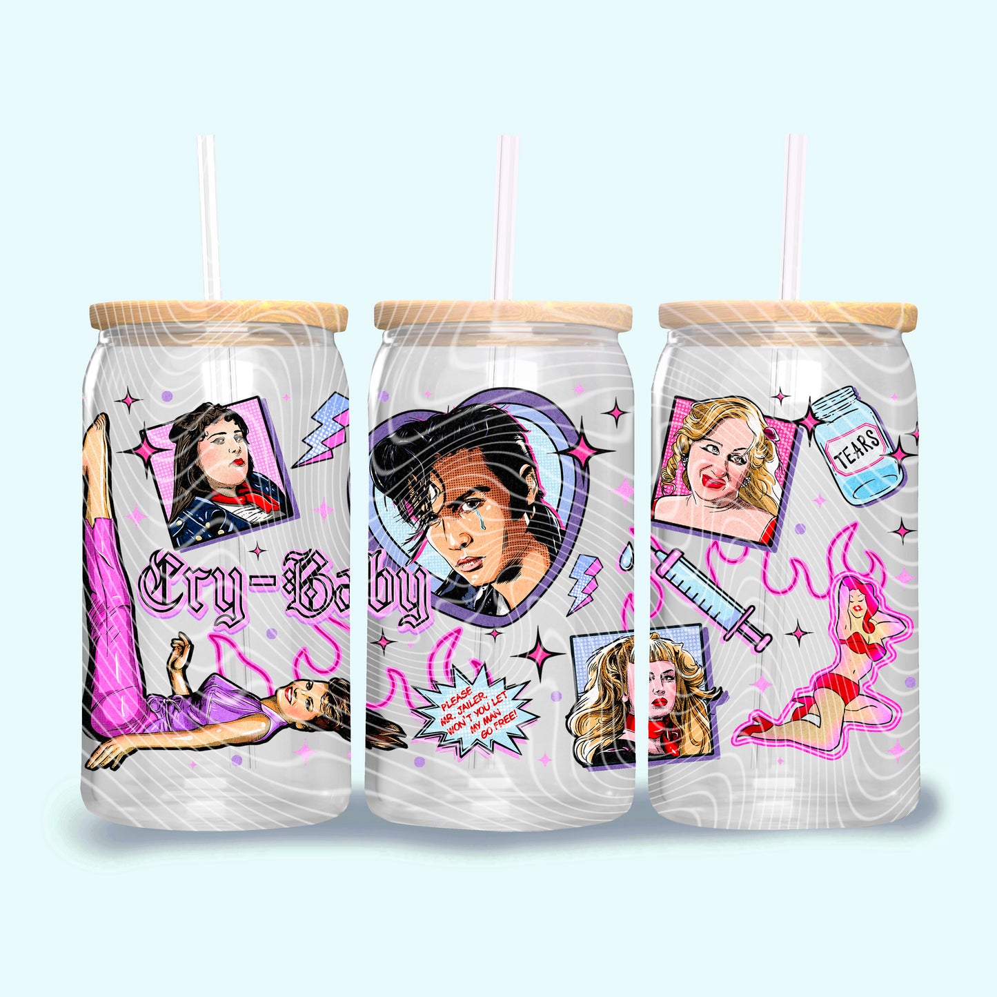 CryBaby Tears 16 oz Glass Can Wrap