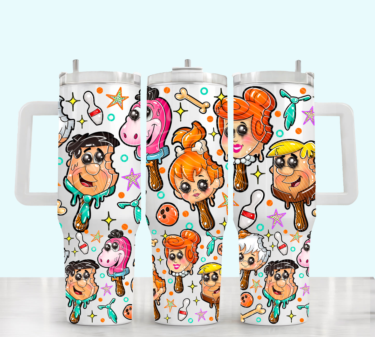 Flinstones Ice Cream 40 oz Tumbler Prints