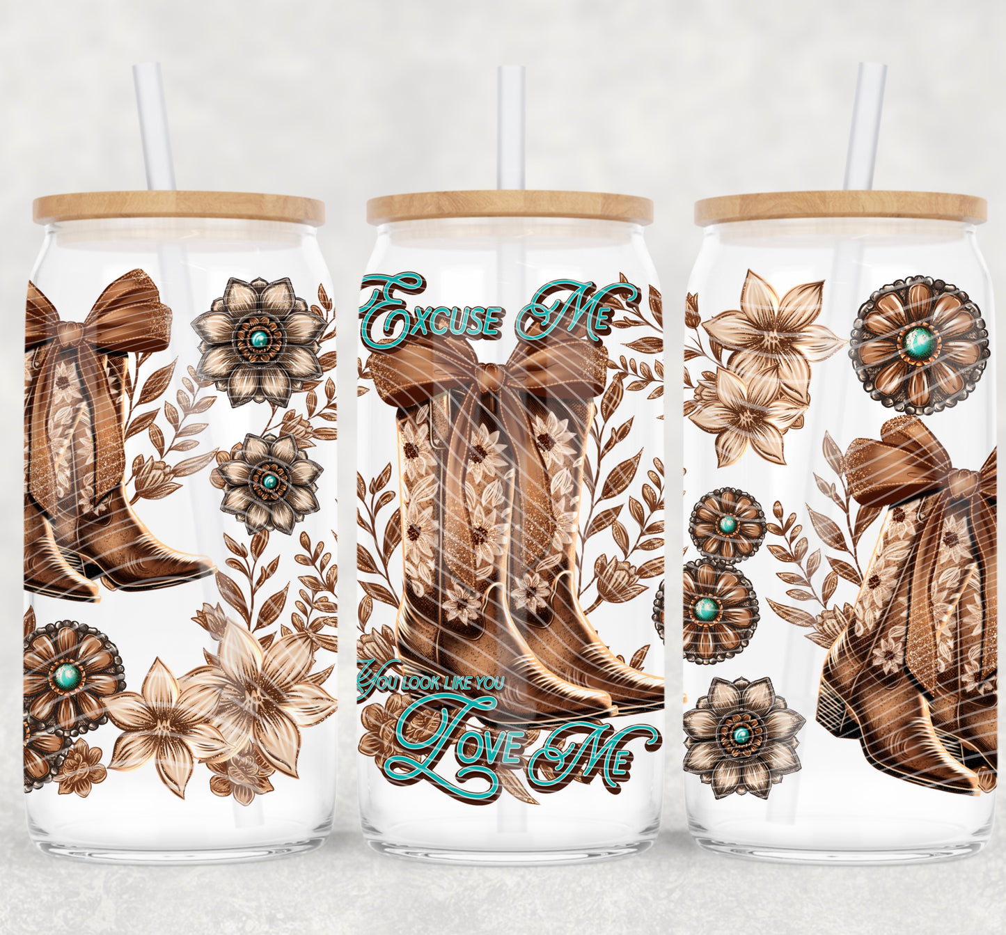 Excuse Me Love Song 16 oz Glass Can Wrap