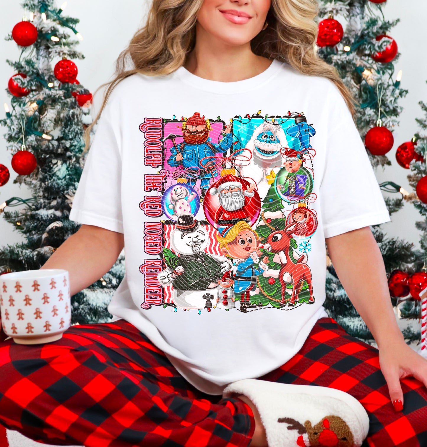 Red Nose Reindeer DTF Prints