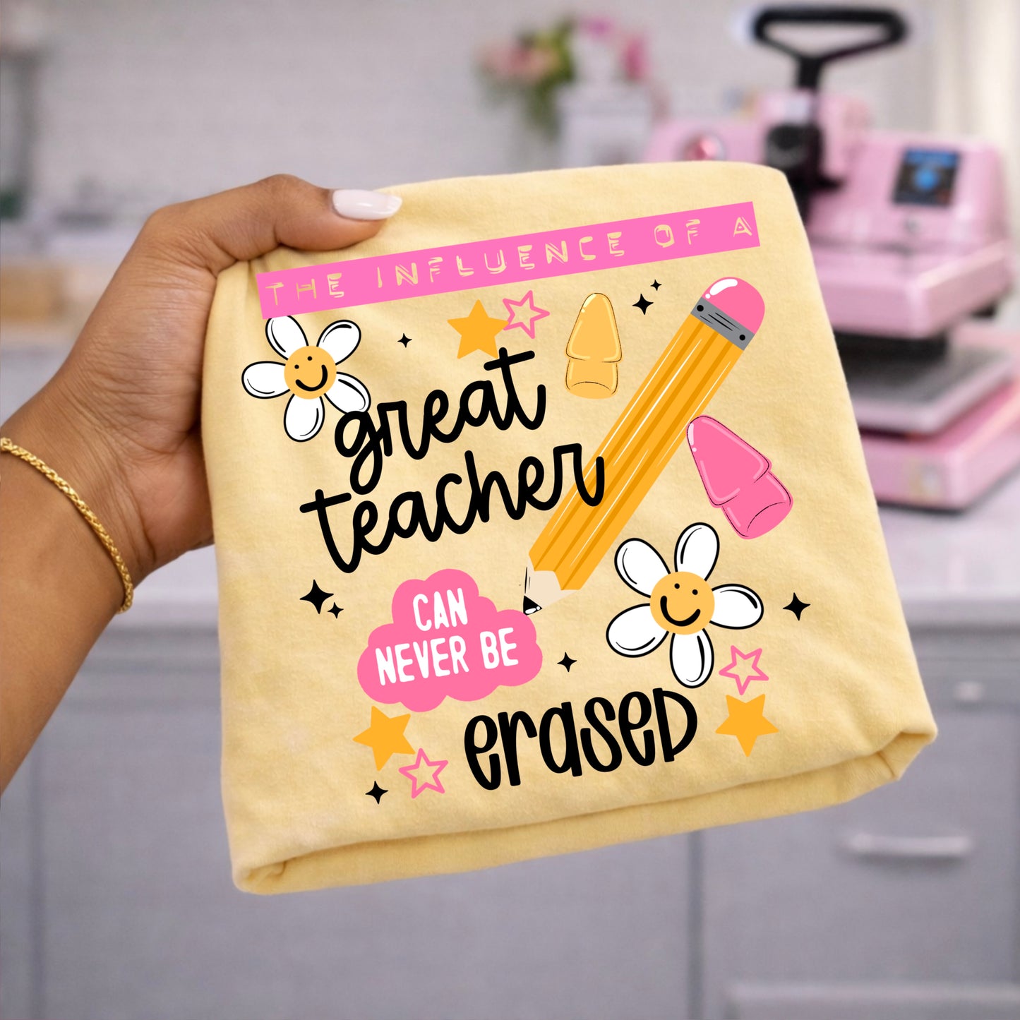 The Influence Of A Great Teacher Can Never Be Erased DTF Print