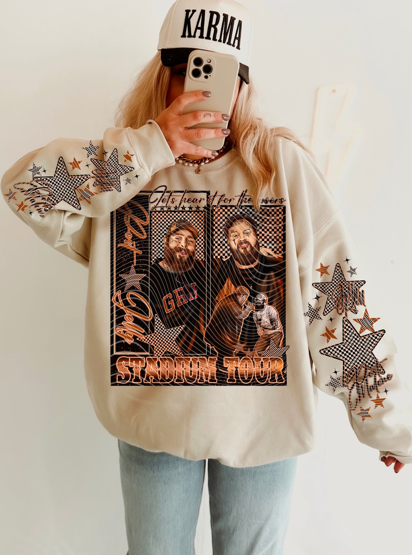 Post Jelly Stadium Tour- Double Sleeve DTF Print