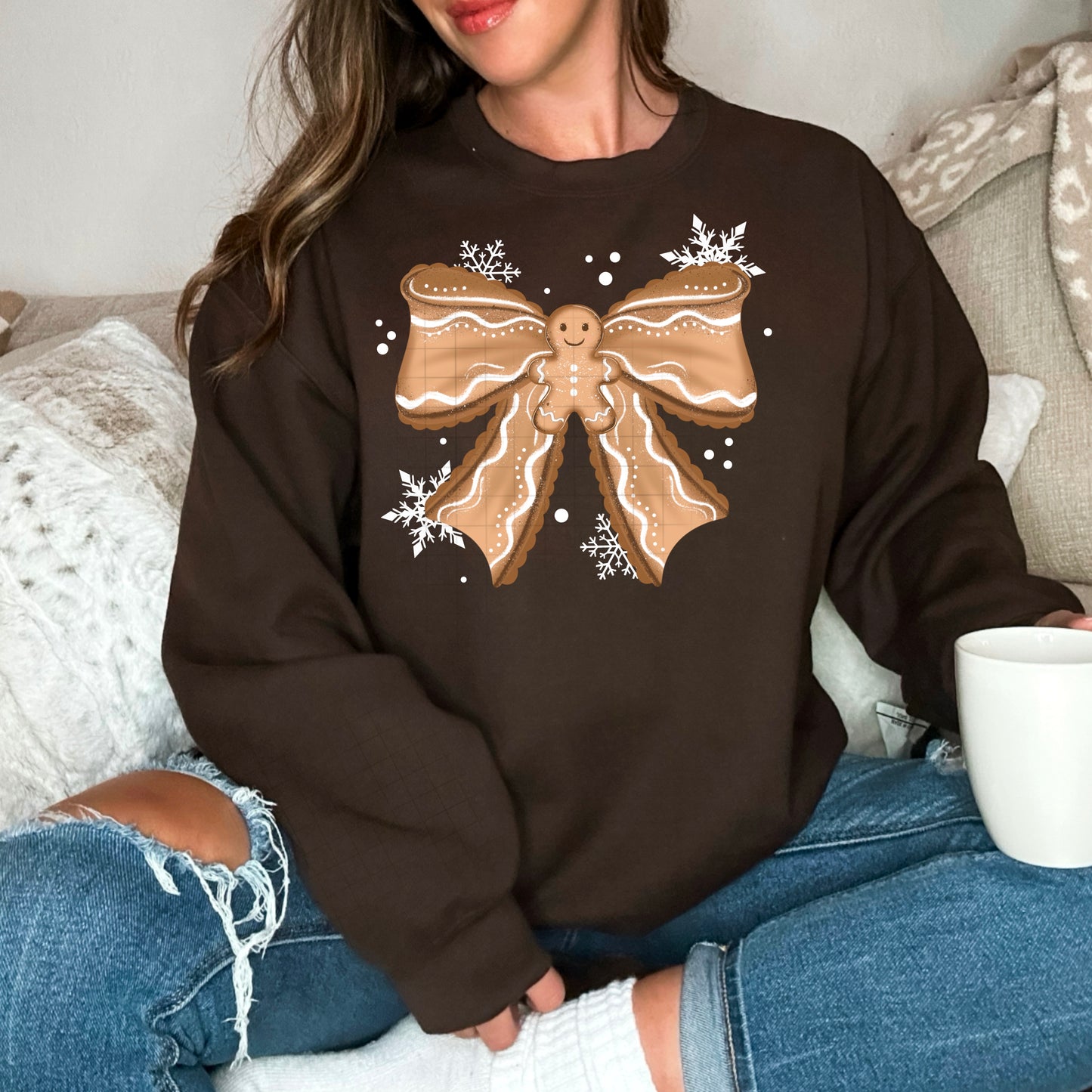 Gingerbread Bow DTF Prints