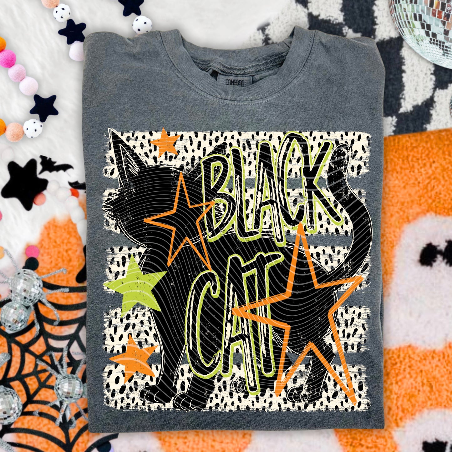 Black Cat DTF Print