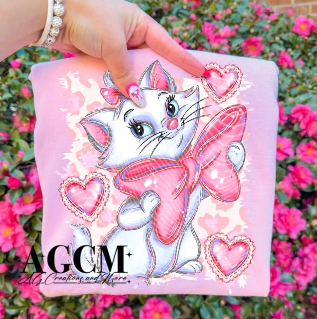 Marie Cat Valentine DTF Prints