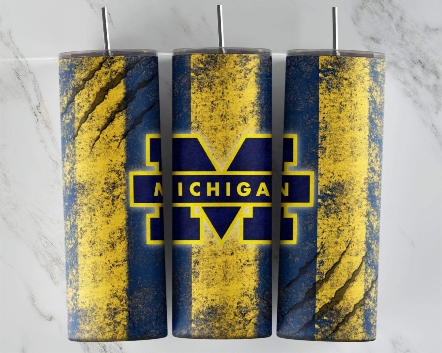 Clawed Grunge Michigan Football Sports