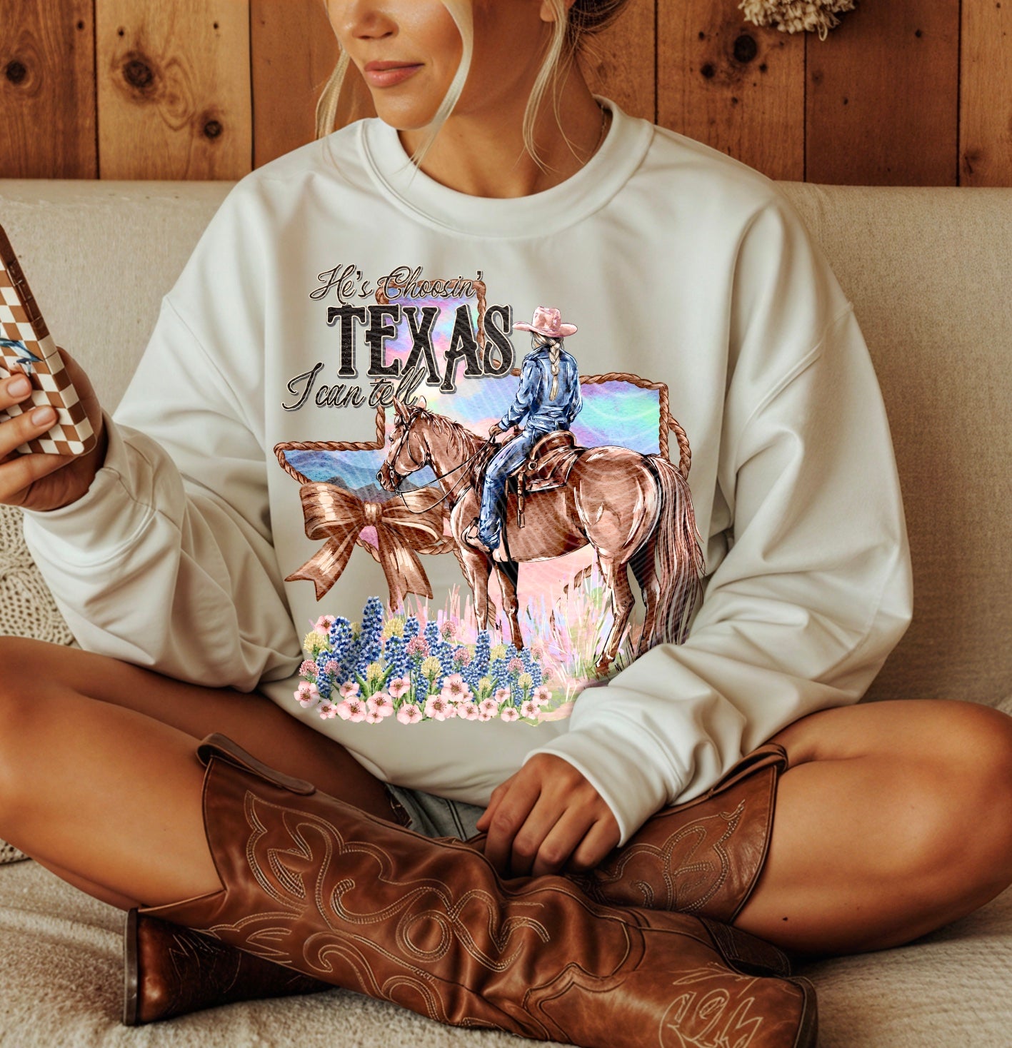 He’s Choosin’ Texas DTF Print