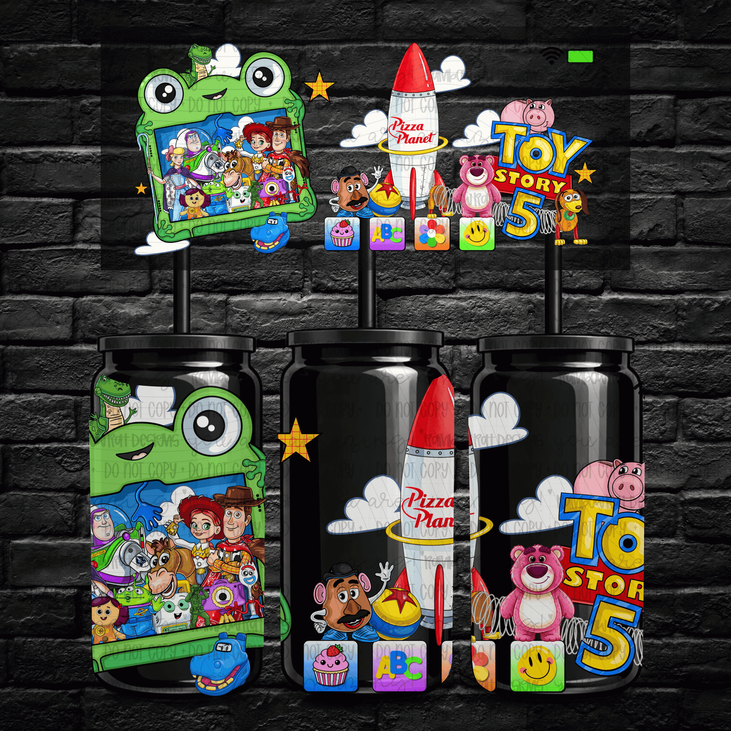 Toy Takeover 16 oz Glass Wrap
