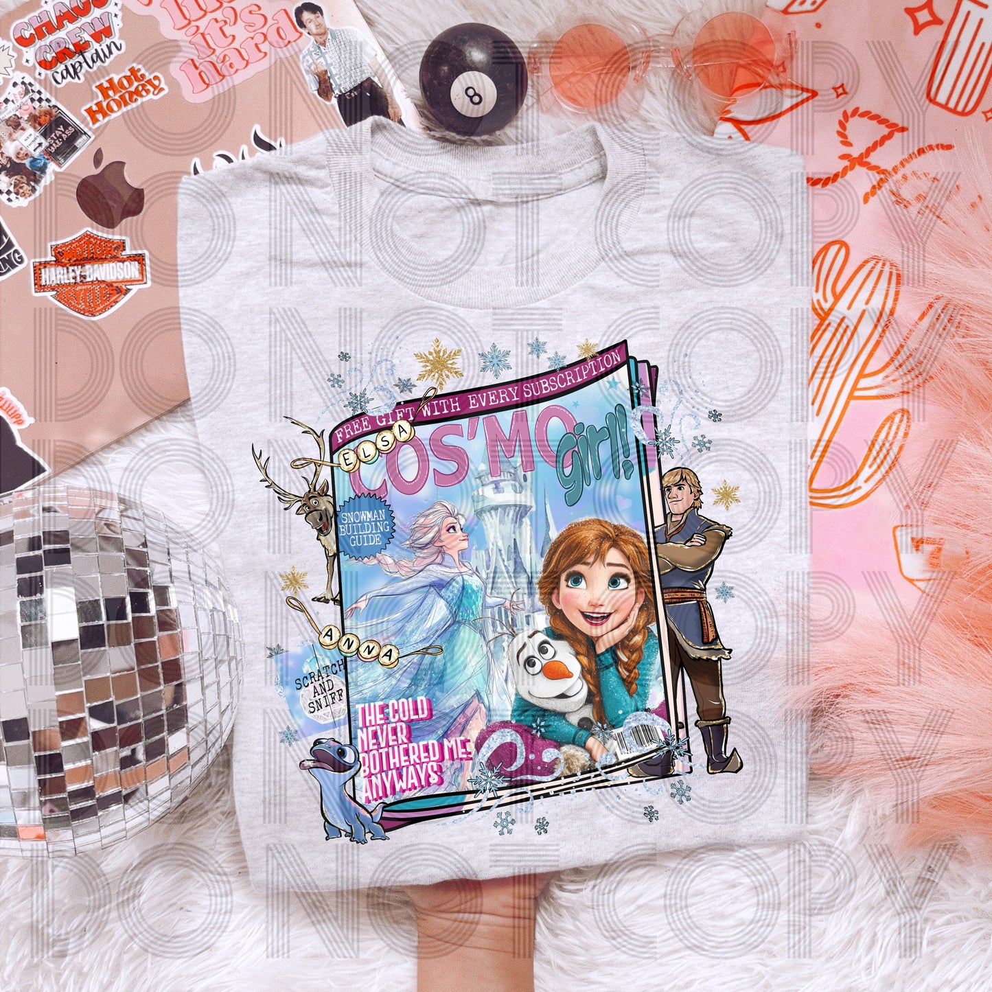Cosmo Girl Elsa Anna DTF Prints